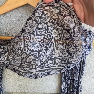 Hair Scarf Silk Stamped Pattern